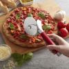 imageKitchenAid Gourmet Stainless Steel Pizza Wheel with Sharp Blade to Easily Cutting Pizza Crusts Pies and more Finger Guard for Safety and Comfort Grip to Protect Fingers Dishwasher Safe BlackRed