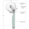 imageKitchenAid Gourmet Stainless Steel Pizza Wheel with Sharp Blade to Easily Cutting Pizza Crusts Pies and more Finger Guard for Safety and Comfort Grip to Protect Fingers Dishwasher Safe BlackPistachio