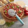 imageKitchenAid Gourmet Stainless Steel Pizza Wheel with Sharp Blade to Easily Cutting Pizza Crusts Pies and more Finger Guard for Safety and Comfort Grip to Protect Fingers Dishwasher Safe BlackAqua Sky