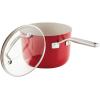 imageKitchenAid Hard Anodized Ceramic 9Piece Nonstick Cookware Set  Includes Fry Pans Saucepan Stockpot Durable Even Heating Oven Safe to 500F PistachioEmpire Red