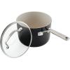 imageKitchenAid Hard Anodized Ceramic 9Piece Nonstick Cookware Set  Includes Fry Pans Saucepan Stockpot Durable Even Heating Oven Safe to 500F PistachioMatte Black