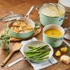 imageKitchenAid Hard Anodized Ceramic 9Piece Nonstick Cookware Set  Includes Fry Pans Saucepan Stockpot Durable Even Heating Oven Safe to 500F PistachioPistachio
