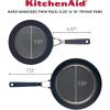 imageKitchenAid Hard Anodized Nonstick Frying PansSkillet Set 825 Inch and 10 Inch Onyx BlackOnyx Black