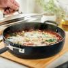 imageKitchenAid Hard Anodized Nonstick Saute Pan with Lid and Helper Handle 5 Quart Onyx BlackOnyx Black