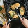 imageKitchenAid Hard Anodized Nonstick SauteFry Pan with Lid 3 Quart Onyx BlackOnyx Black