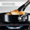 imageKitchenAid Hard Anodized Nonstick SauteFry Pan with Lid 3 Quart Onyx BlackOnyx Black
