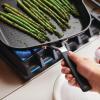 imageKitchenAid Hard Anodized Nonstick Square Grill PanGriddle with Pour Spouts 1125 Inch Onyx BlackOnyx Black