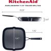 imageKitchenAid Hard Anodized Nonstick Square Grill PanGriddle with Pour Spouts 1125 Inch Onyx BlackOnyx Black