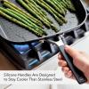imageKitchenAid Hard Anodized Nonstick Square Grill PanGriddle with Pour Spouts 1125 Inch Onyx BlackOnyx Black