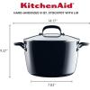 imageKitchenAid Hard Anodized Nonstick Stockpot with Lid 8 Quart Onyx BlackOnyx Black
