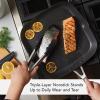 imageKitchenAid Hard Anodized Roasting PanRoaster with Removable Rack 13 Inch x 1575 Inch Matte BlackGrill Pan 1125