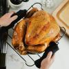 imageKitchenAid Hard Anodized Roasting PanRoaster with Removable Rack 13 Inch x 1575 Inch Matte BlackRoaster 13 x 1575