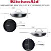 imageKitchenAid Hard Anodized Roasting PanRoaster with Removable Rack 13 Inch x 1575 Inch Matte BlackSkillet Set 4 Piece