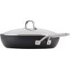 imageKitchenAid Hard Anodized Roasting PanRoaster with Removable Rack 13 Inch x 1575 Inch Matte BlackSkillet with Lid 1225