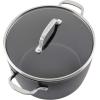 imageKitchenAid Hard Anodized Roasting PanRoaster with Removable Rack 13 Inch x 1575 Inch Matte BlackStockpot 8 Quart