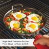 imageKitchenAid NITRO Carbon Steel Frying PanSkillet Stainless Steel Handle Compatible with All Cooktops 12 Inch Fry Pan with Side Handle  BlackSkillet 12 Inch w helper handle