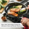 imageKitchenAid NITRO Carbon Steel Frying PanSkillet Stainless Steel Handle Compatible with All Cooktops 12 Inch Fry Pan with Side Handle  BlackSkillet 12 Inch w helper handle