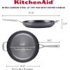imageKitchenAid NITRO Carbon Steel Frying PanSkillet Stainless Steel Handle Compatible with All Cooktops 12 Inch Fry Pan with Side Handle  BlackSkillet 12 Inch w helper handle