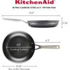 imageKitchenAid NITRO Carbon Steel Frying PanSkillet Stainless Steel Handle Compatible with All Cooktops 12 Inch Fry Pan with Side Handle  BlackSkillet 85 Inch