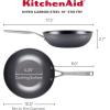 imageKitchenAid NITRO Carbon Steel Frying PanSkillet Stainless Steel Handle Compatible with All Cooktops 12 Inch Fry Pan with Side Handle  BlackWok 10 Inch