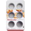 imageKitchenAid Nonstick Aluminized Steel Mega Muffin Pan 6Cup SilverSilver