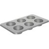 imageKitchenAid Nonstick Aluminized Steel Mega Muffin Pan 6Cup SilverSilver