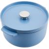 imageKitchenAid Seasoned Cast Iron Dutch OvenCasserole 6 Quart  BlackBlue Velvet