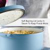 imageKitchenAid Seasoned Cast Iron Dutch OvenCasserole 6 Quart  BlackBlue Velvet