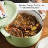 imageKitchenAid Seasoned Cast Iron Dutch OvenCasserole 6 Quart  BlackPistachio