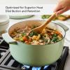 imageKitchenAid Seasoned Cast Iron Dutch OvenCasserole 6 Quart  BlackPistachio