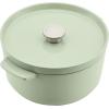 imageKitchenAid Seasoned Cast Iron Dutch OvenCasserole 6 Quart  BlackPistachio