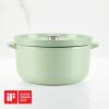 imageKitchenAid Seasoned Cast Iron Dutch OvenCasserole 6 Quart  BlackPistachio