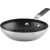 imageKitchenAid Stainless Steel Nonstick Frying PanSkillet 8 Inch Brushed Stainless SteelBrushed Stainless Steel