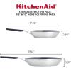 imageKitchenAid Stainless Steel Nonstick Frying PanSkillet 8 Inch Brushed Stainless SteelBrushed Stainless Steel