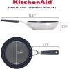 imageKitchenAid Stainless Steel Nonstick Frying PanSkillet 8 Inch Brushed Stainless SteelBrushed Stainless Steel
