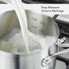 imageKitchenAid Stainless Steel Saucepan with Measuring Marks and Lid 2 Quart Brushed Stainless SteelBrushed Stainless Steel