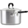 imageKitchenAid Stainless Steel Saucepan with Measuring Marks and Lid 2 Quart Brushed Stainless SteelBrushed Stainless Steel