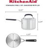 imageKitchenAid Stainless Steel Saucepan with Measuring Marks and Lid 2 Quart Brushed Stainless SteelBrushed Stainless Steel