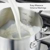 imageKitchenAid Stainless Steel Saucepan with Measuring Marks and Lid 2 Quart Brushed Stainless SteelBrushed Stainless Steel