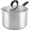 imageKitchenAid Stainless Steel Saucepan with Measuring Marks and Lid 2 Quart Brushed Stainless SteelBrushed Stainless Steel