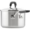 imageKitchenAid Stainless Steel Saucepan with Measuring Marks and Lid 2 Quart Brushed Stainless SteelBrushed Stainless Steel