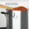 imageKitchenAid Stainless Steel Stockpot with Measuring Marks and Lid 8 Quart Brushed Stainless SteelBrushed Stainless Steel