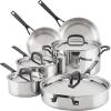 imageKitchenAid 5Ply Clad Stainless Steel Cookware Pots and Pans Set 10 Piece Polished Stainless