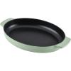 imageKitchenAid Enameled Cast Iron Au Gratin Oval Roasting Pan 25 Quart Pistachio