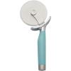 imageKitchenAid Gourmet Stainless Steel Pizza Wheel with Sharp Blade to Easily Cutting Pizza Crusts Pies and more Finger Guard for Safety and Comfort Grip to Protect Fingers Dishwasher Safe BlackAqua Sky