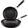 imageKitchenAid Hard Anodized Nonstick Frying PansSkillet Set 825 Inch and 10 Inch Onyx BlackOnyx Black