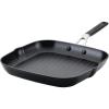 imageKitchenAid Hard Anodized Nonstick Square Grill PanGriddle with Pour Spouts 1125 Inch Onyx BlackOnyx Black