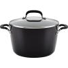 imageKitchenAid Hard Anodized Nonstick Stockpot with Lid 8 Quart Onyx BlackOnyx Black