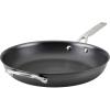 imageKitchenAid NITRO Carbon Steel Frying PanSkillet Stainless Steel Handle Compatible with All Cooktops 12 Inch Fry Pan with Side Handle  BlackSkillet 12 Inch w helper handle