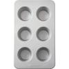 imageKitchenAid Nonstick Aluminized Steel Mega Muffin Pan 6Cup SilverSilver